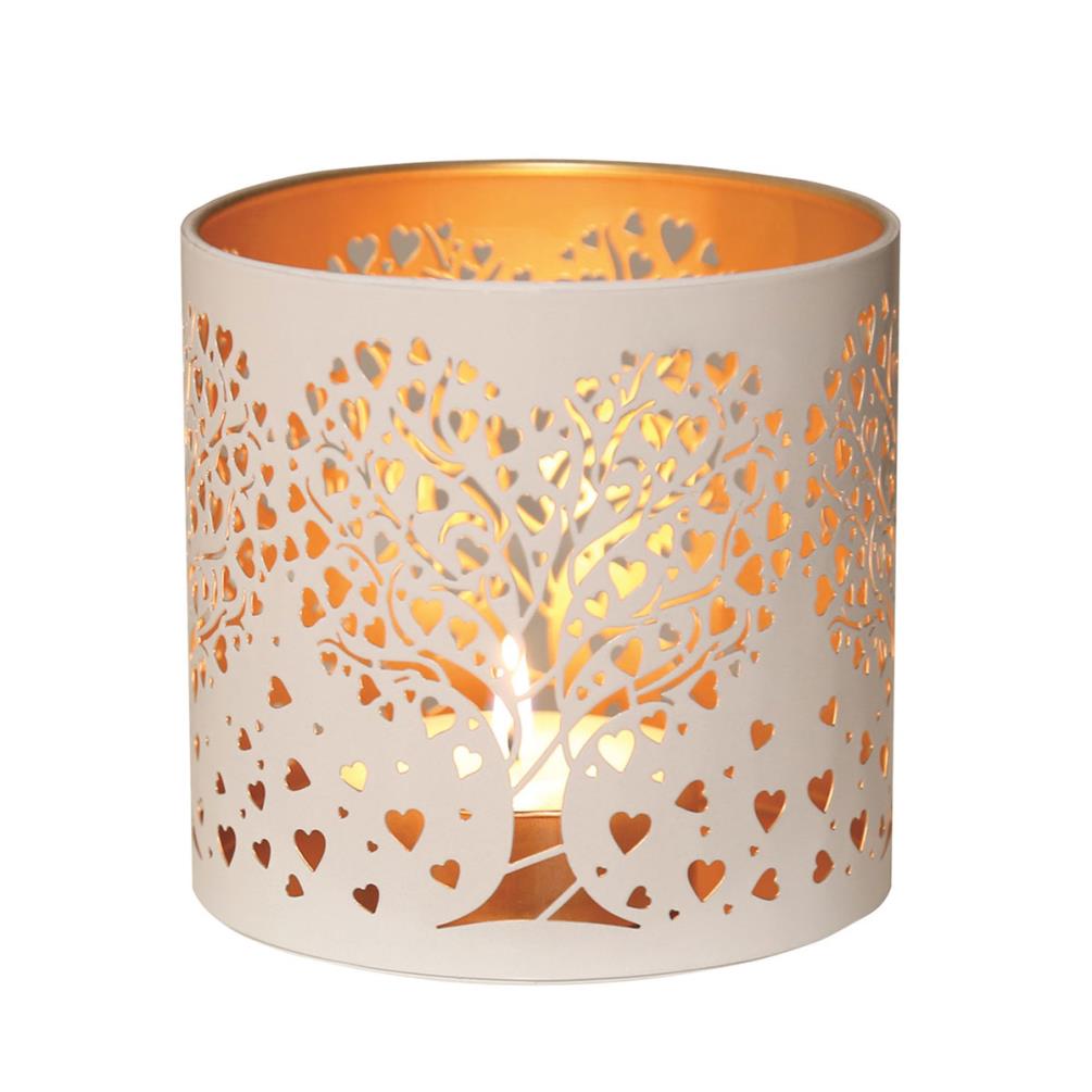 Aroma White & Gold Heart Tree Jar Sleeve & Wax Melt Warmer Extra Image 2
